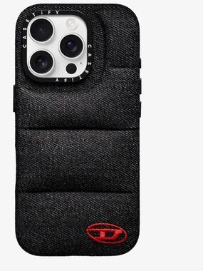 DIESEL Blue Denim Puffer Phone Case - Black - iPhone 16 Pro